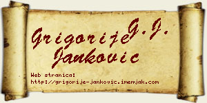 Grigorije Janković vizit kartica